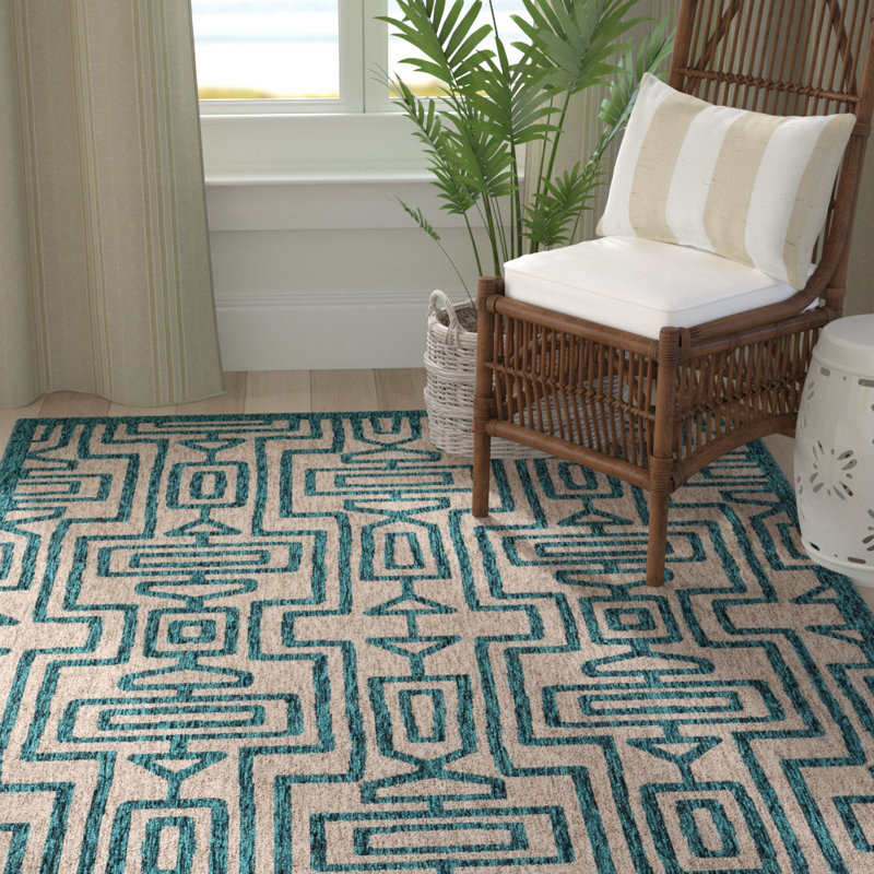 Bay Isle Home Summerfield Teal Indoor/Outdoor Area Rug Wayfair